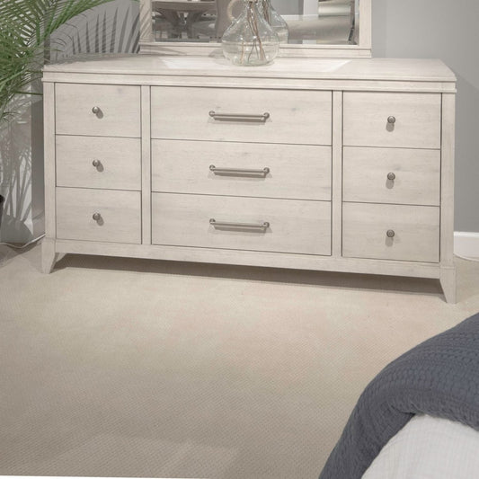 New Haven - 9 Drawer Dresser - White Dressers by Liberty Furniture - Walls Furniture & Mattress