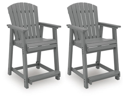 Sanctuary Beach - Barstool (Set of 2) - Dark Gray Stool Sets by Signature Design by Ashley® - Walls Furniture & Mattress