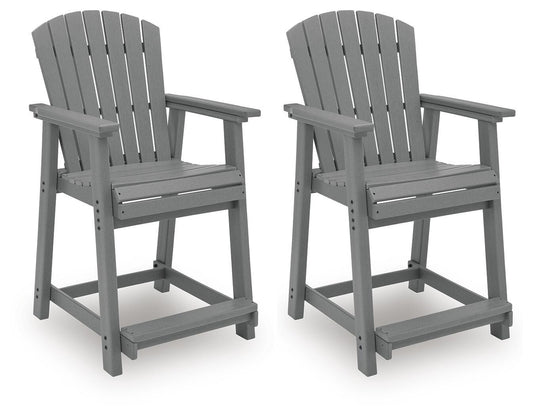 Sanctuary Beach - Barstool (Set of 2) - Dark Gray Stool Sets by Signature Design by Ashley® - Walls Furniture & Mattress