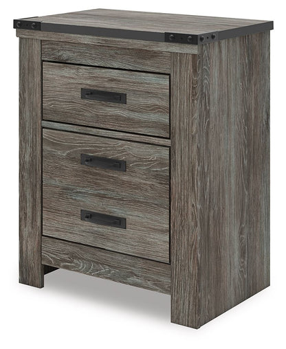 Frandern - Gray - Two Drawer Night Stand Nightstands by Signature Design by Ashley® - Walls Furniture & Mattress