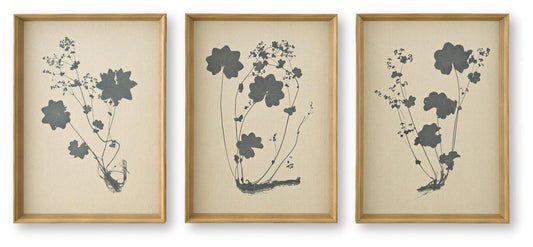 Huddwick - Wall Art Set (Set of 3) - Linen / Black Canvas Art Sets by Signature Design by Ashley® - Walls Furniture & Mattress