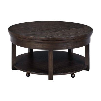 Weston - Round Lift Top Cocktail Table - Brown Cocktail Tables by Liberty Furniture - Walls Furniture & Mattress