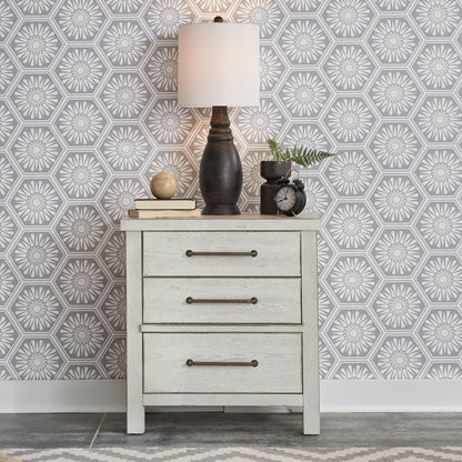 Modern Farmhouse - 3 Drawer Night Stand Accent Nightstands by Liberty Furniture - Walls Furniture & Mattress