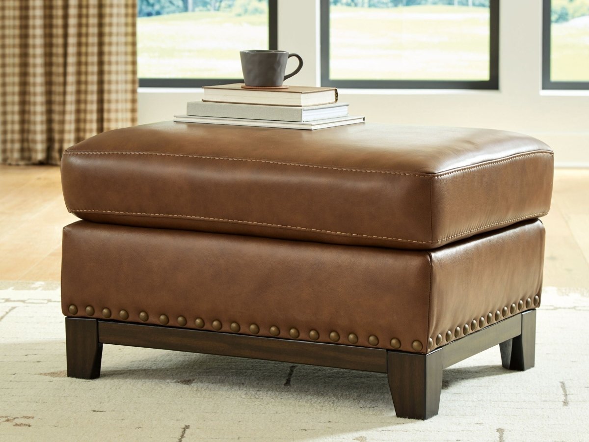 Saonara - Ottoman - Amber Upholstered Ottomans by Signature Design by Ashley® - Walls Furniture & Mattress