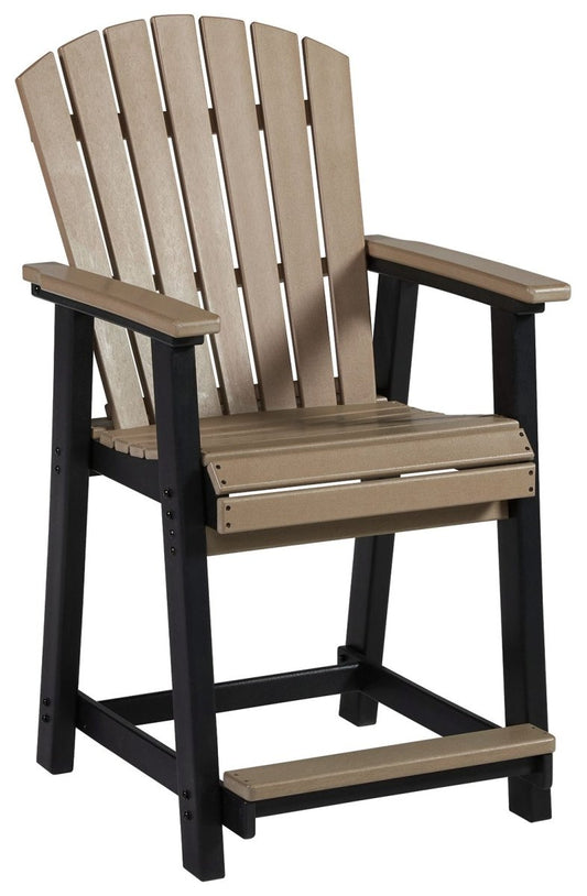 Fairen Trail - Barstool (Set of 2) - Black / Driftwood Stool Sets by Signature Design by Ashley® - Walls Furniture & Mattress