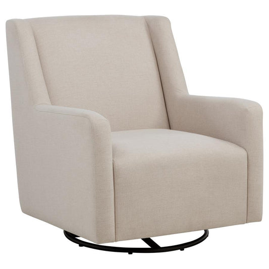 Sorrel - Fabric Upholstered Swivel Glider Arm Chair - Latte Swivel Glider Chairs by Coaster Fine Furniture - Walls Furniture & Mattress