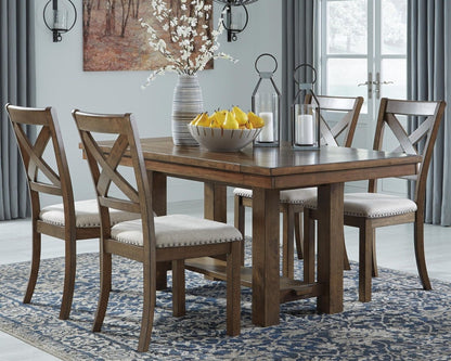 Moriville - Rectangular Dining Room Extension Table - Grayish Brown Dining Tables with Extensions by Signature Design by Ashley® - Walls Furniture & Mattress