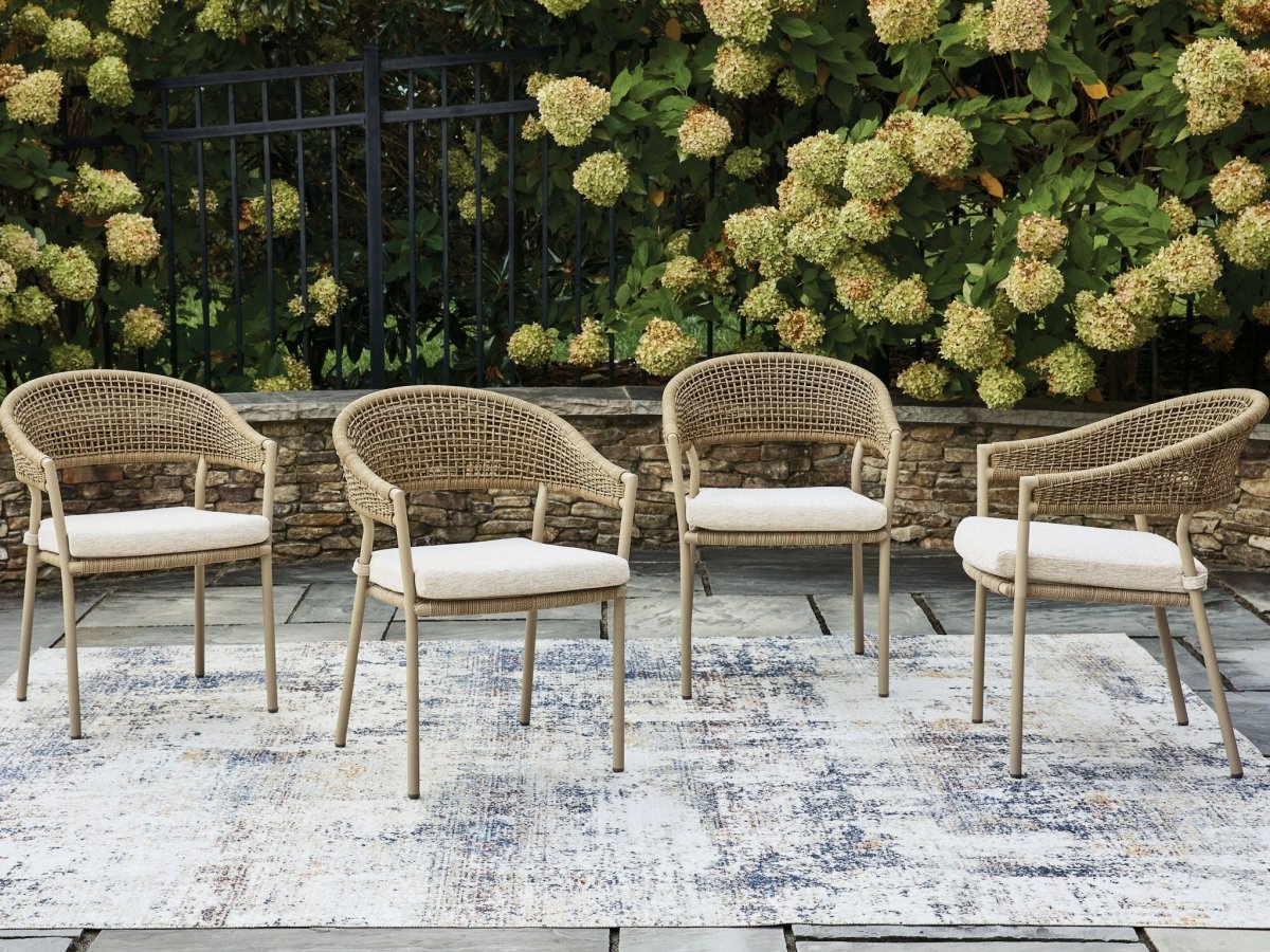 Orchard Beach - Arm Chair With Cushion (Set of 4) - Beige Chair Sets by Signature Design by Ashley® - Walls Furniture & Mattress