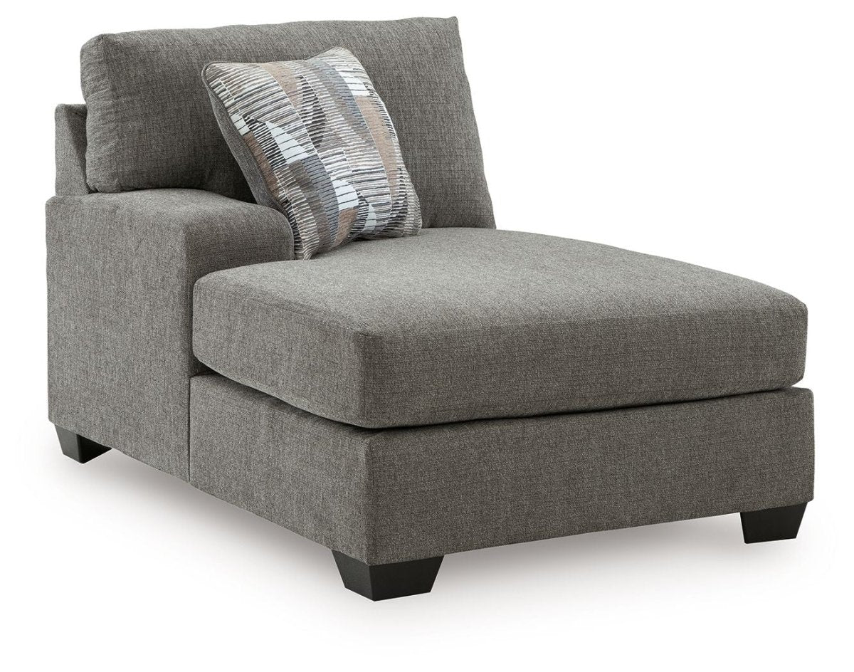 Clarington - 2 Pc. - 3-Piece Sectional And Oversized Ottoman - Greystone 2 Piece Living Room Sets by Signature Design by Ashley® - Walls Furniture & Mattress