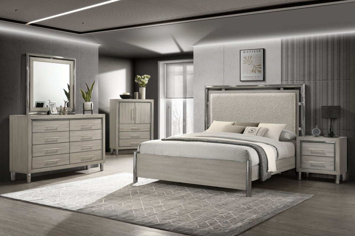 Lennox - 8 Drawer Dresser - Gray Dressers by New Classic - Walls Furniture & Mattress