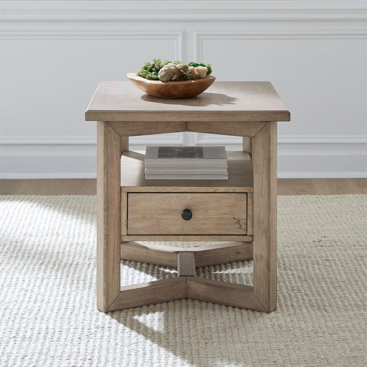Proximity Place - Rectangular End Table - Barley Buff End Tables by Liberty Furniture - Walls Furniture & Mattress
