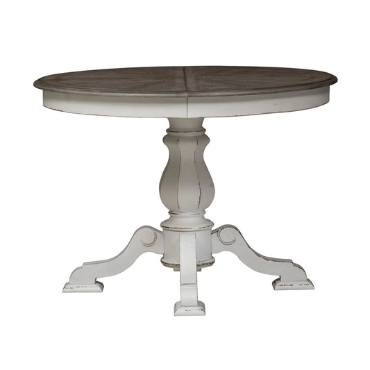Magnolia Manor - Pedestal Table - White Dining Tables by Liberty Furniture - Walls Furniture & Mattress