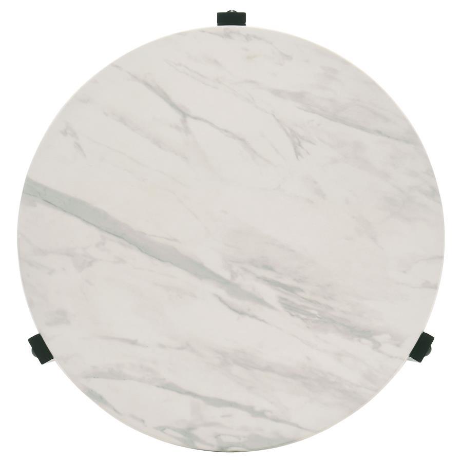 Tandi - Round Faux Marble Table End Tables by CoasterEssence - Walls Furniture & Mattress