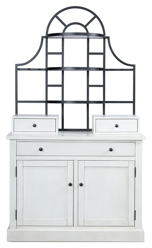 Greddinton - White - Baker's Rack Display Cabinets by Signature Design by Ashley® - Walls Furniture & Mattress
