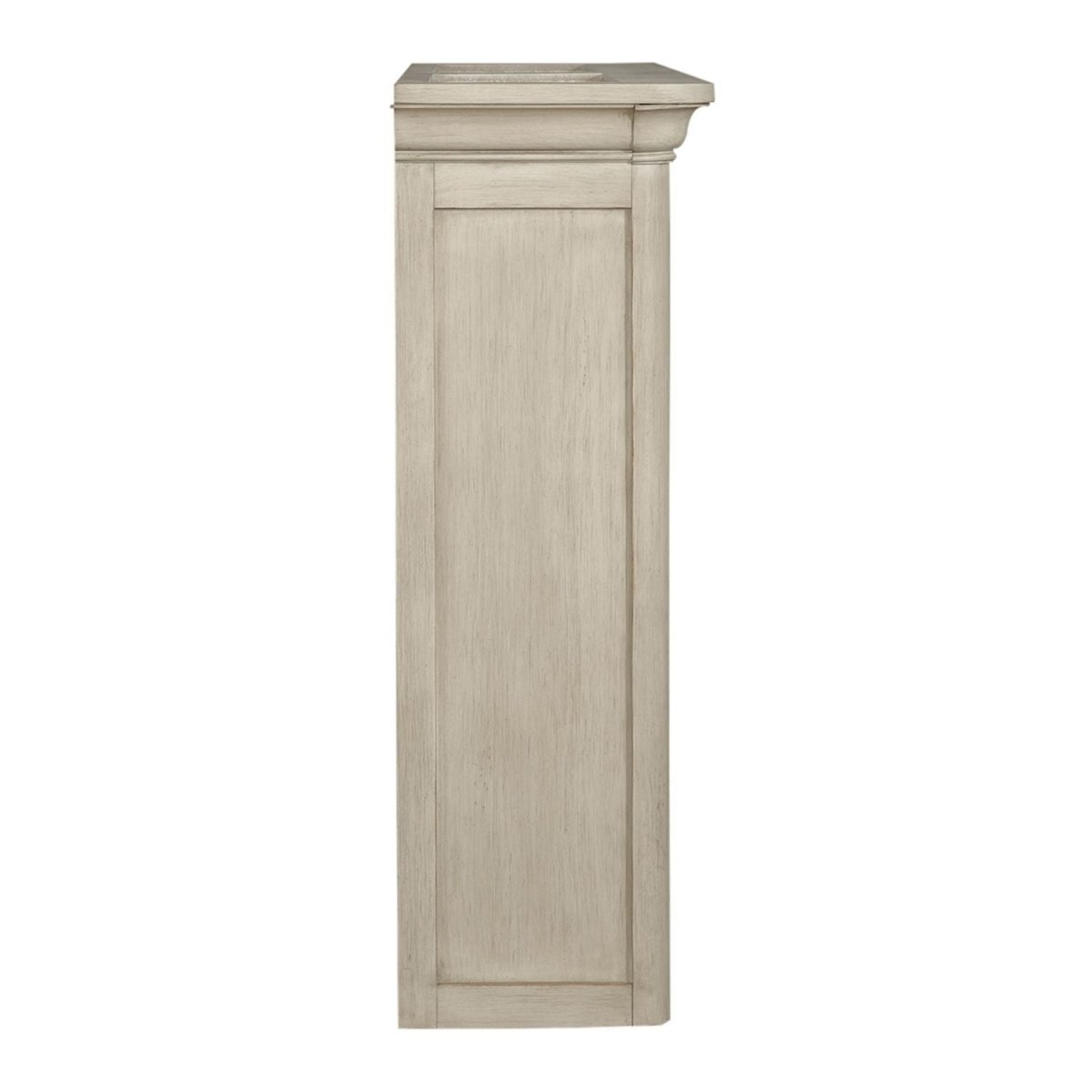 Farmhouse Reimagined - Credenza Hutch - Antique White / Chestnut Tops Credenzas by Liberty Furniture - Walls Furniture & Mattress