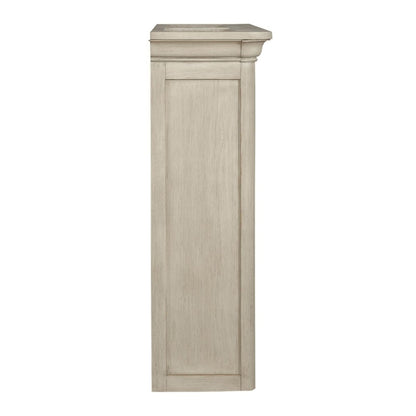 Farmhouse Reimagined - Credenza Hutch - Antique White / Chestnut Tops Credenzas by Liberty Furniture - Walls Furniture & Mattress