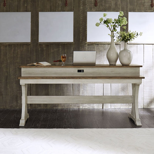 Farmhouse Reimagined - Console Bar Table - White Console Tables by Liberty Furniture - Walls Furniture & Mattress