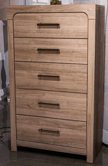 Kinlanni - Tan - Five Drawer Chest Accent Chests by Signature Design by Ashley® - Walls Furniture & Mattress