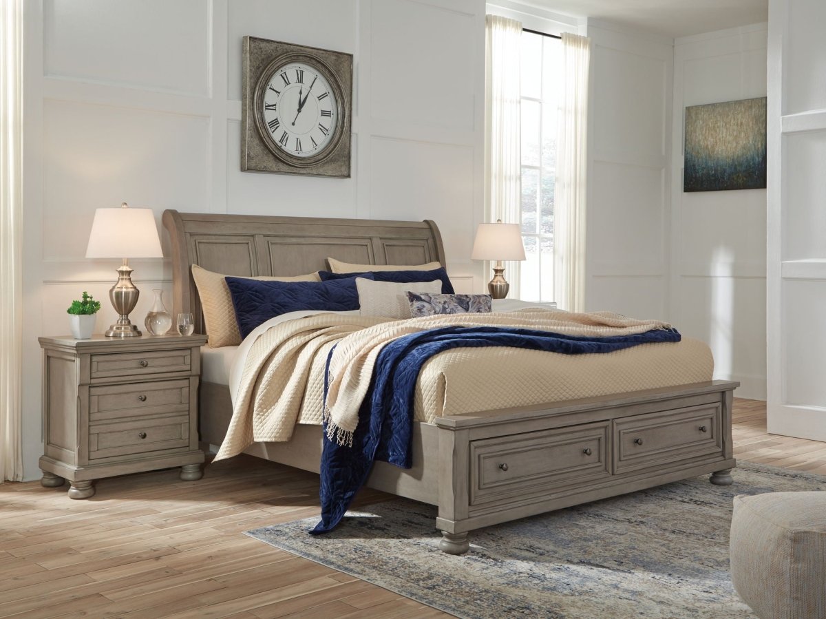 Lettner - Sleigh Bed Storage Beds by Signature Design by Ashley® - Walls Furniture & Mattress