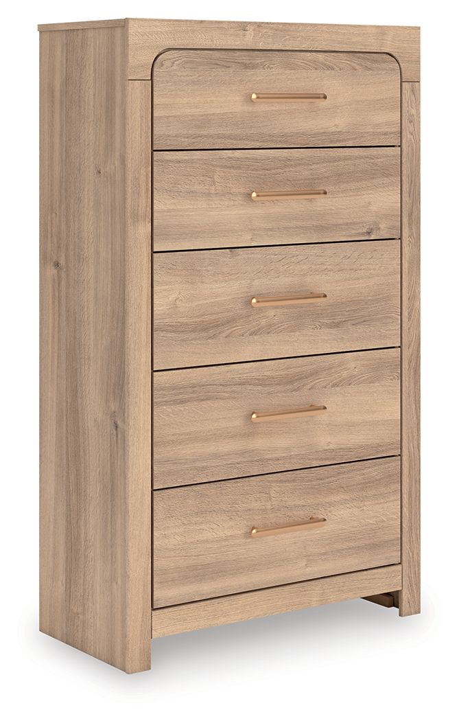 Kinlanni - Five Drawer Chest - Tan Accent Chests by Signature Design by Ashley® - Walls Furniture & Mattress