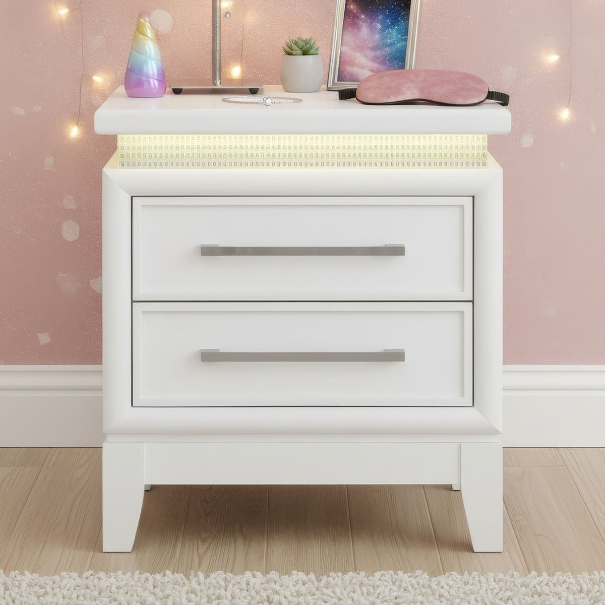 Reflections - Nightstand With Charging Station Nightstands by Liberty Furniture - Walls Furniture & Mattress