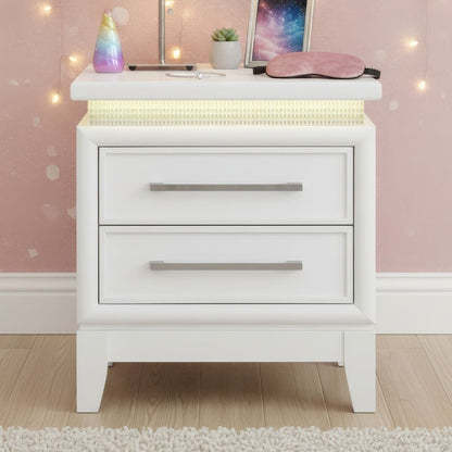 Reflections - Nightstand With Charging Station Nightstands by Liberty Furniture - Walls Furniture & Mattress