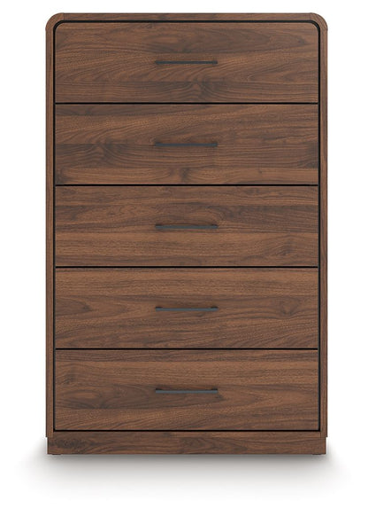 Fortlorn - Walnut Brown - Five Drawer Chest Accent Chests by Signature Design by Ashley® - Walls Furniture & Mattress
