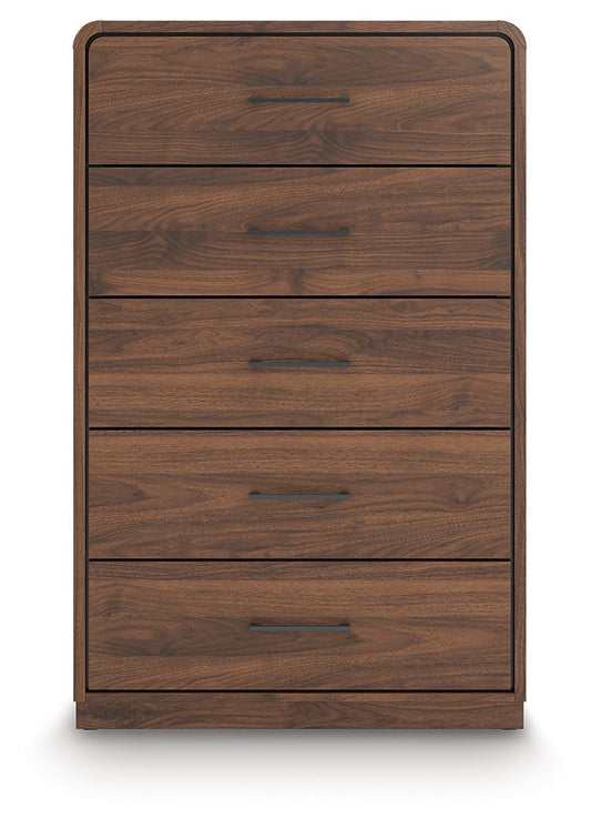 Fortlorn - Walnut Brown - Five Drawer Chest Accent Chests by Signature Design by Ashley® - Walls Furniture & Mattress