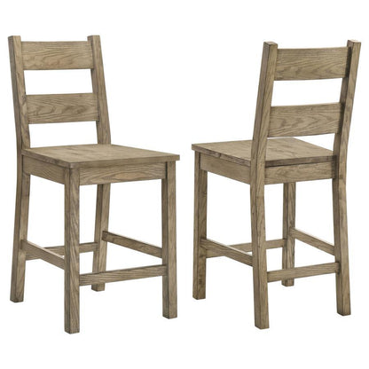Cardova - Counter Height Dining Chair (Set of 2) - Vineyard Oak Chair Sets by Coaster Fine Furniture - Walls Furniture & Mattress