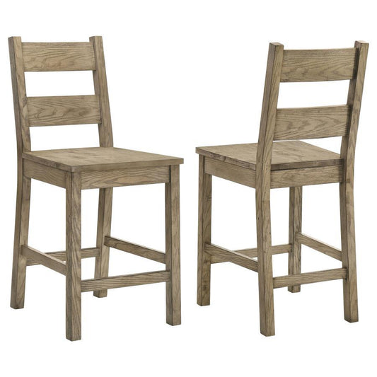 Cardova - Counter Height Dining Chair (Set of 2) - Vineyard Oak Chair Sets by Coaster Fine Furniture - Walls Furniture & Mattress