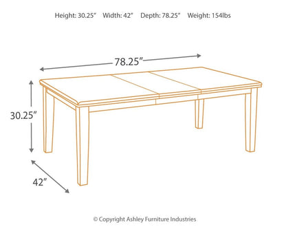 Haddigan - Dark Brown - Rectangular Dining Room Extension Table Dining Tables with Extensions by Signature Design by Ashley® - Walls Furniture & Mattress