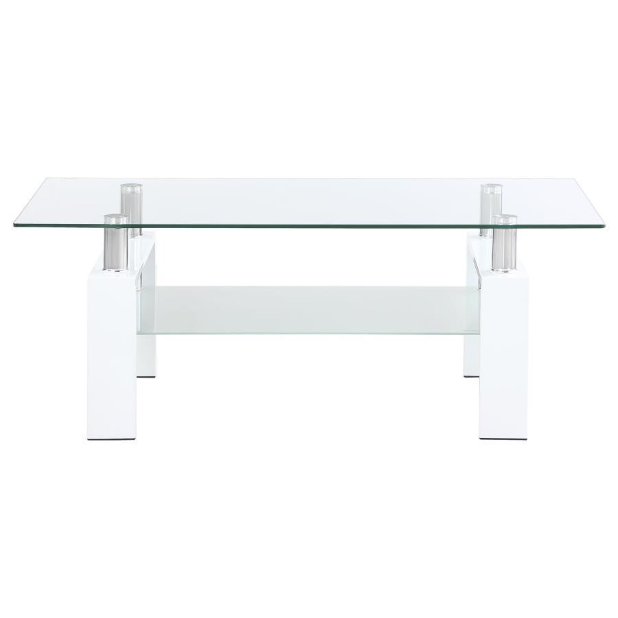 Dyer - 1 - Shelf Rectangular Glass Top Table End Tables by CoasterEveryday - Walls Furniture & Mattress