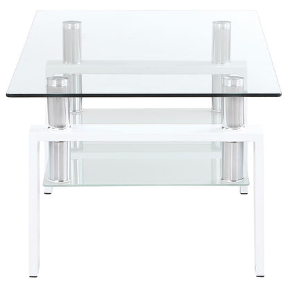 Dyer - 1 - Shelf Rectangular Glass Top Table End Tables by CoasterEveryday - Walls Furniture & Mattress