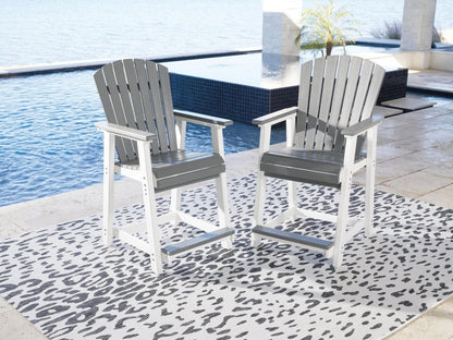 Transville - Barstool (Set of 2) - Gray / White Stool Sets by Signature Design by Ashley® - Walls Furniture & Mattress