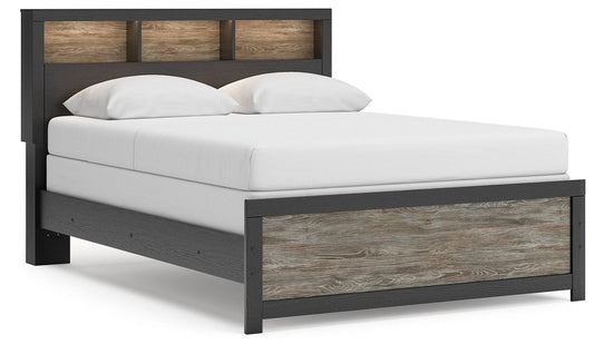 Broachmyn - Lighted Bookcase Panel Bed Panel Beds by Signature Design by Ashley® - Walls Furniture & Mattress