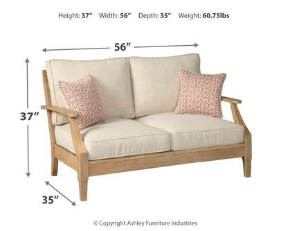Clare View - Beige - Loveseat w/Cushion