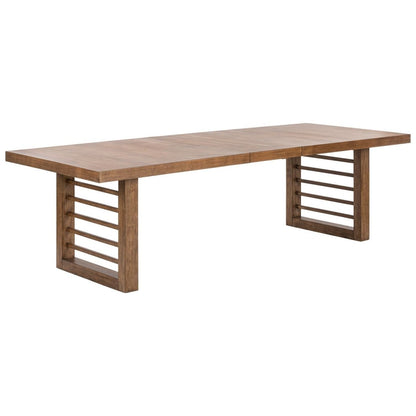 Shaker Lakes - Double Pedestal Table Set - Harvest Brown Dining Tables with Extensions by Liberty Furniture - Walls Furniture & Mattress