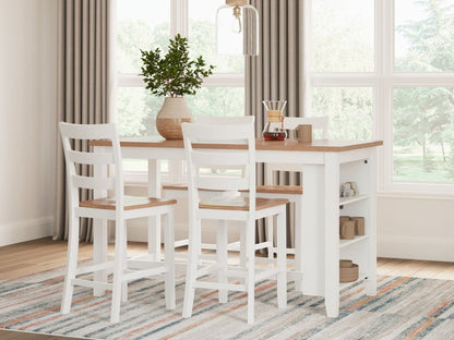 Gesthaven - Rectangular Dining Room Counter Set 5 Piece Dining Room Sets by Signature Design by Ashley® - Walls Furniture & Mattress