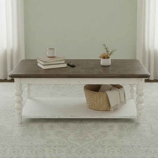 Turnberry Park - Rectangular Cocktail Table - White Cocktail Tables by Liberty Furniture - Walls Furniture & Mattress