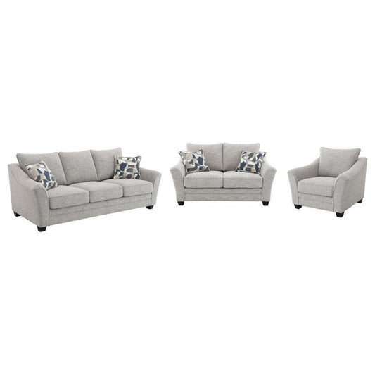 Tomkins - Boucle Upholstered Sofa Set Stationary Sofas & Loveseats by Coaster Fine Furniture - Walls Furniture & Mattress