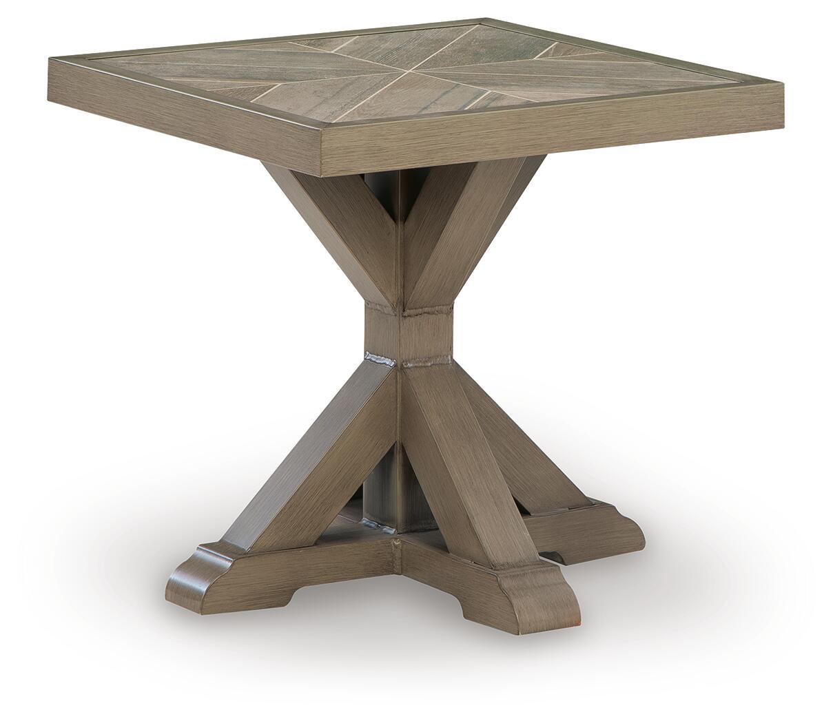 Laguna Heights - Square End Table - Beige End Tables by Signature Design by Ashley® - Walls Furniture & Mattress