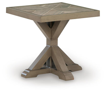 Laguna Heights - Square End Table - Beige End Tables by Signature Design by Ashley® - Walls Furniture & Mattress