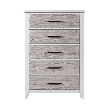 Backroads - 5 Drawer Chest - White Accent Chests by Liberty Furniture - Walls Furniture & Mattress