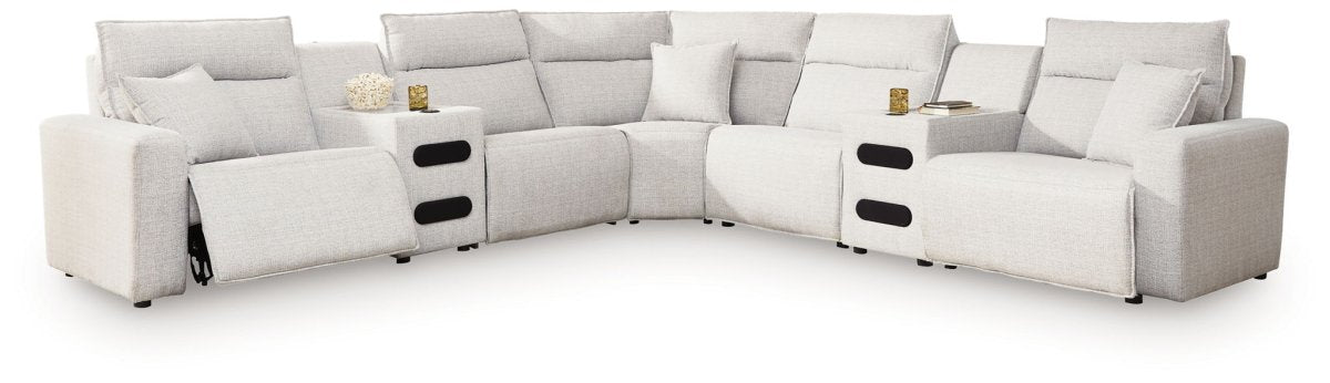 Modmax II - Reclining Sectional - Stone Reclining Sectionals by Signature Design by Ashley® - Walls Furniture & Mattress