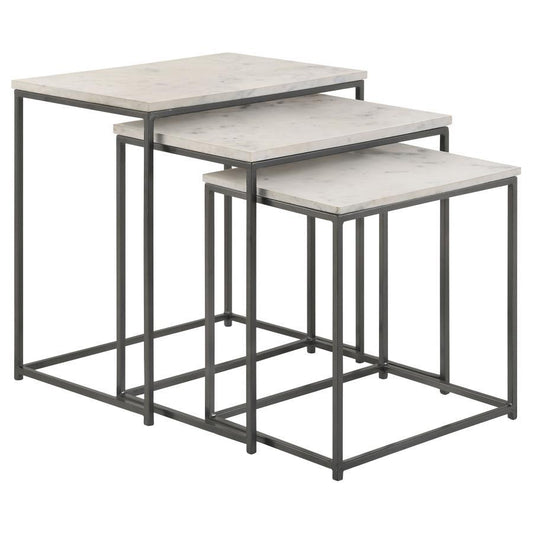 Medora - Marble Top Nesting Table Set Nesting Tables by CoasterElevations - Walls Furniture & Mattress