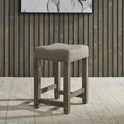 Parkland Falls - Upholstered Console Stool - Light Brown Counter Height (24" - 27") by Liberty Furniture - Walls Furniture & Mattress