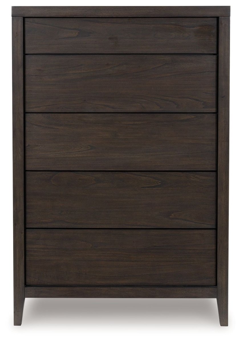 Westonfort - Five Drawer Chest - Espresso Accent Chests by Ashley® - Walls Furniture & Mattress