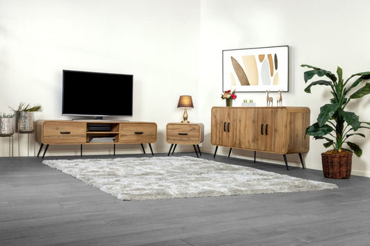 Rowan - One Drawer End Table/Bedside Table - Natural End Tables by New Classic - Walls Furniture & Mattress