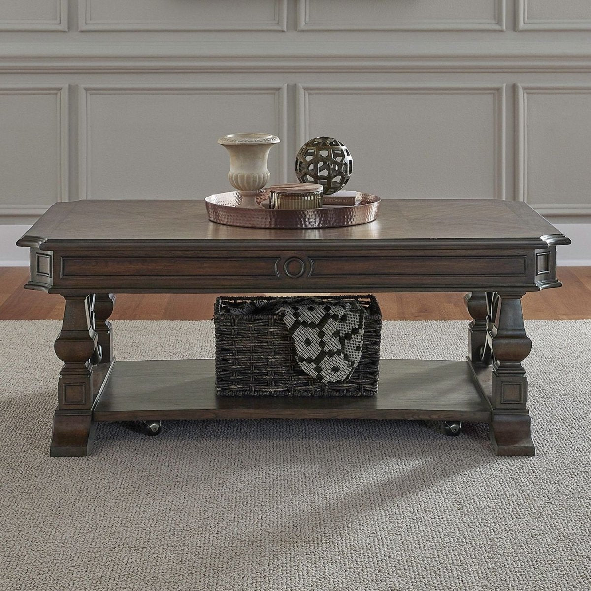 Provence Park - Cocktail Table - Brown Cocktail Tables by Liberty Furniture - Walls Furniture & Mattress