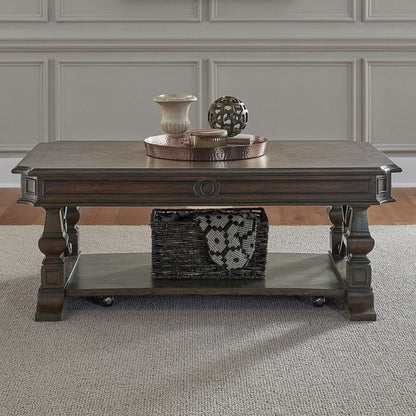 Provence Park - Cocktail Table - Brown Cocktail Tables by Liberty Furniture - Walls Furniture & Mattress